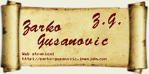 Žarko Gušanović vizit kartica